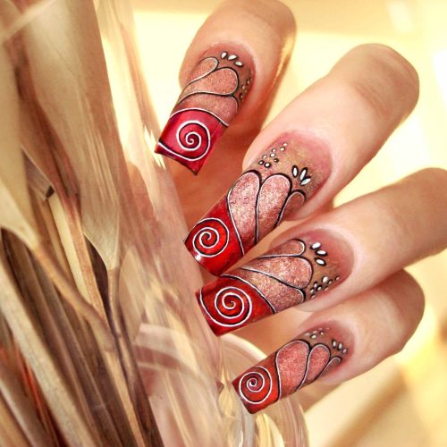Beautiful,Abstract,See-through,Tinted,Nail,Art,Design,Free,Hand,Drawn Beautiful,Abstract,See-through,Tinted,Nail,Art,Design,Free,Hand,Drawn